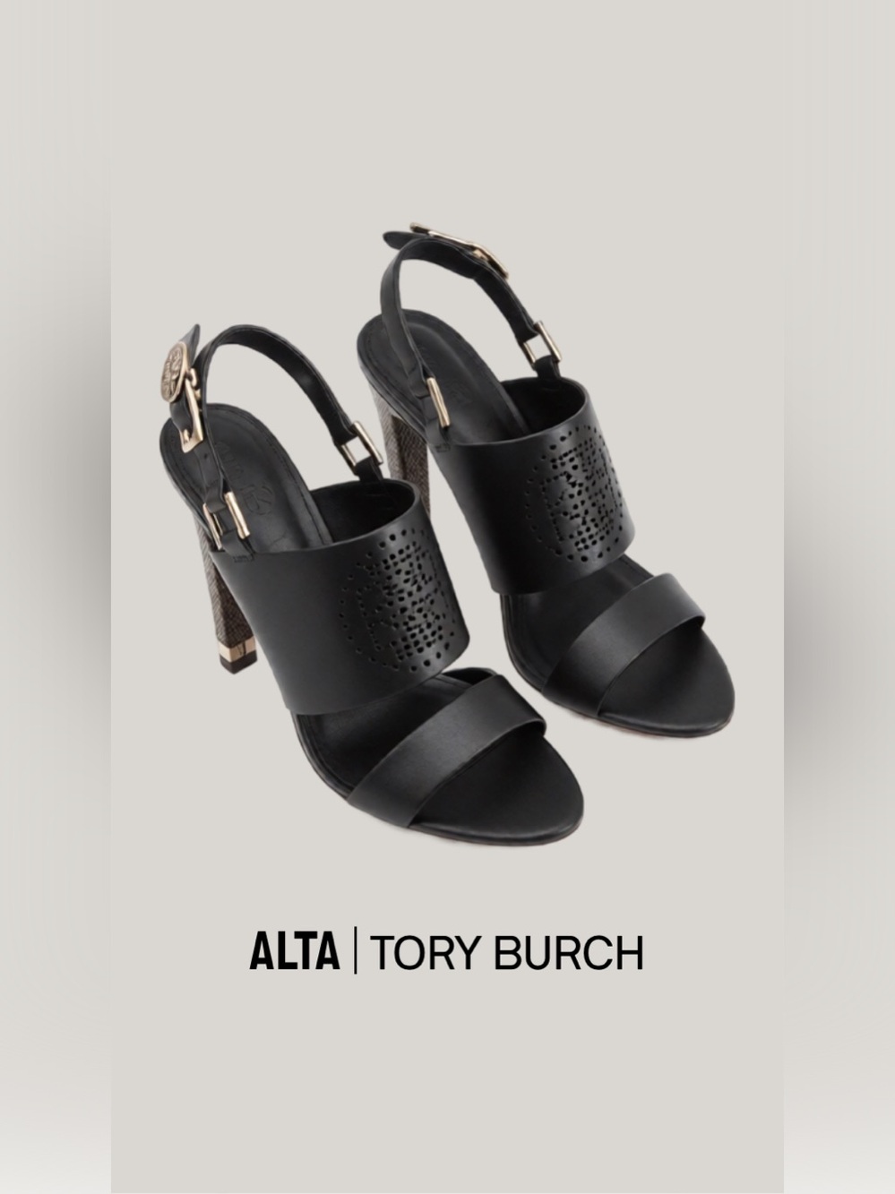 Tory Burch Black and Brown Heels